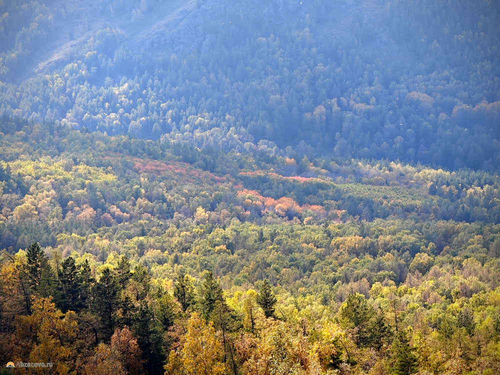 Осень в Абзаково, вид с горы Кушай